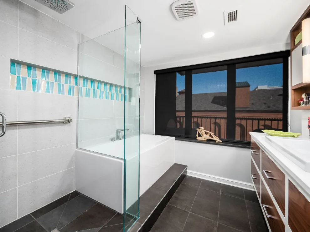 Waterford Tower Mid-Century Modern Bathroom Suite by Residence Design Build Remodel - Photo 3