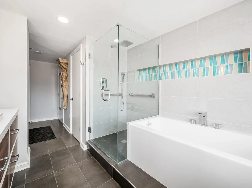 Waterford Tower Mid-Century Modern Bathroom Suite by Residence Design Build Remodel - Photo 6
