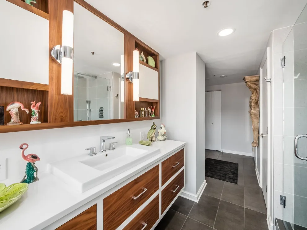 Waterford Tower Mid-Century Modern Bathroom Suite by Residence Design Build Remodel - Photo 9