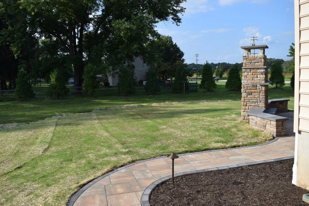 Hinchcliffe: Patio, steps/ landing, outdoor fireplace by EG Rall Jr Landscape Design & Horticultural Srvs - Photo 17