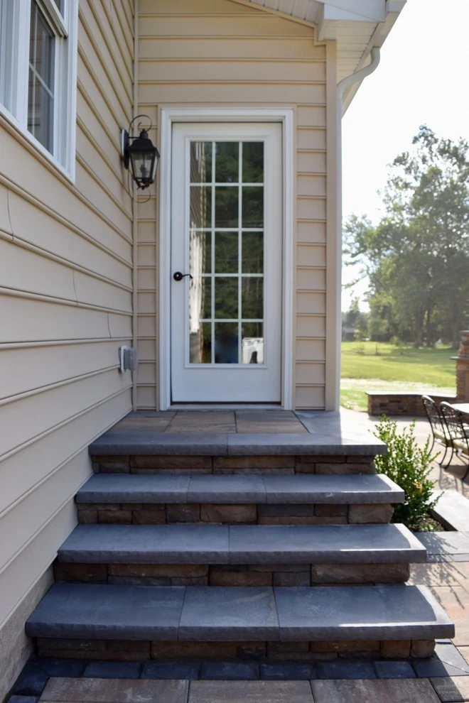 Hinchcliffe: Patio, steps/ landing, outdoor fireplace by EG Rall Jr Landscape Design & Horticultural Srvs - Photo 15