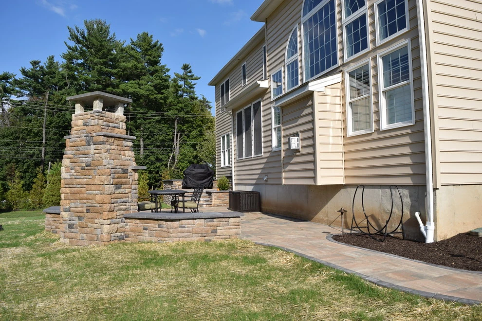 Hinchcliffe: Patio, steps/ landing, outdoor fireplace by EG Rall Jr Landscape Design & Horticultural Srvs - Photo 19