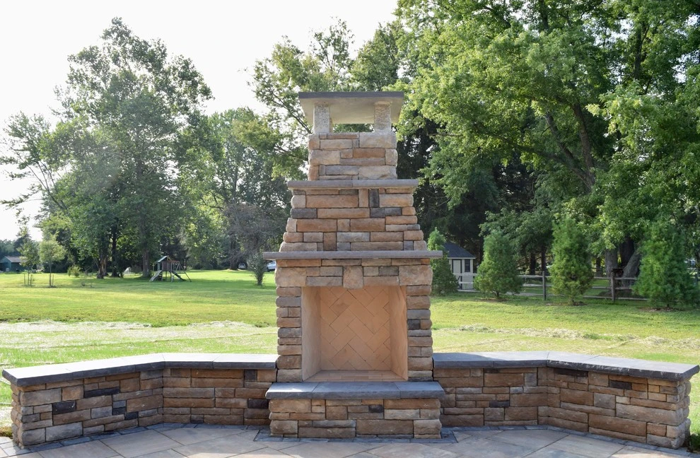 Hinchcliffe: Patio, steps/ landing, outdoor fireplace by EG Rall Jr Landscape Design & Horticultural Srvs - Photo 8