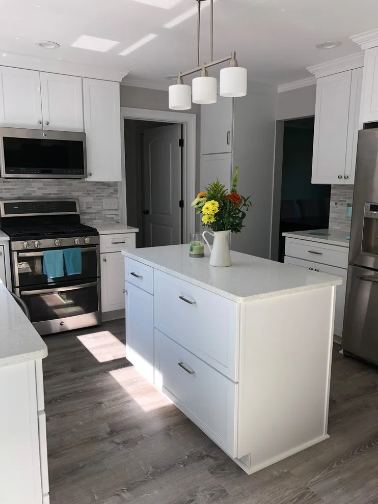Westbury White Kitchen Renovation with Transitional Style by Designs By Karen - Photo 2