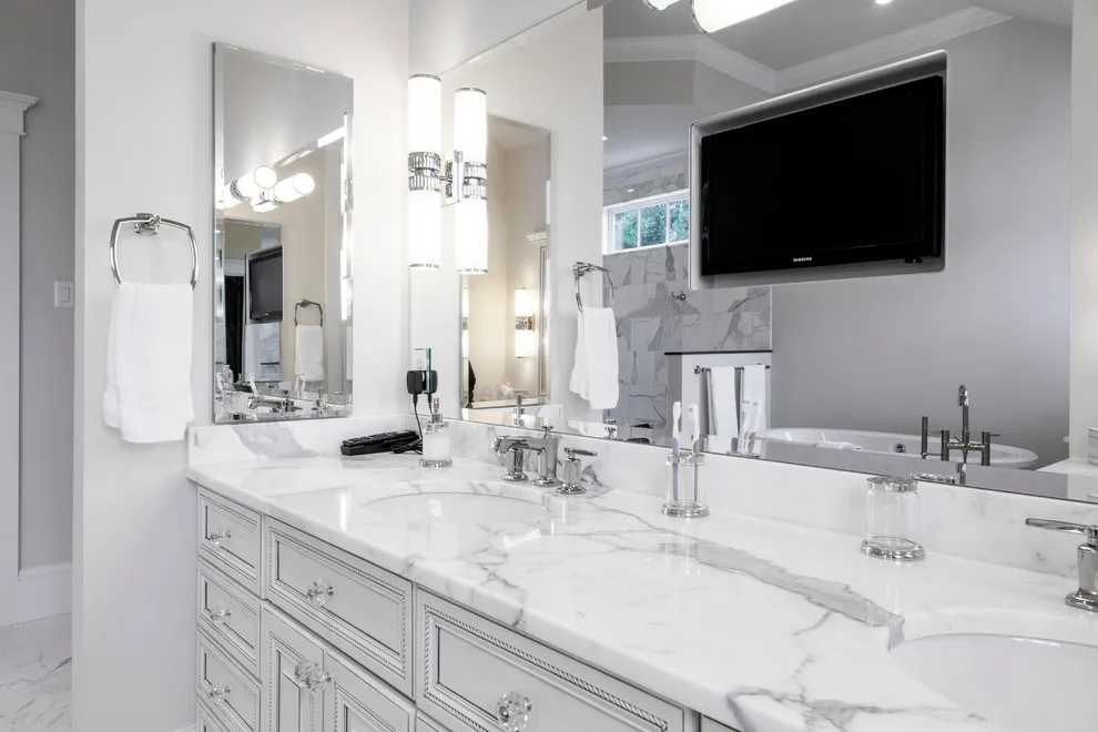 Nantucket White Primary Bathroom by Chris Van Genechten - Kitchen & Bath Design - Photo 4