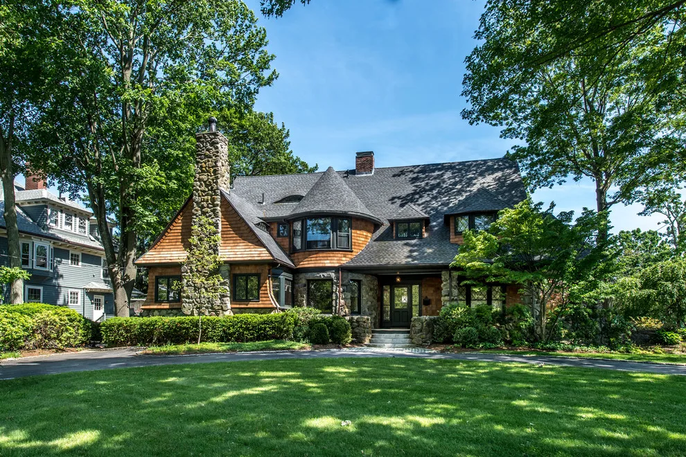 Chestnut Hill, MA Western Red Cedar Shingle Project by United Home Experts - Photo 3