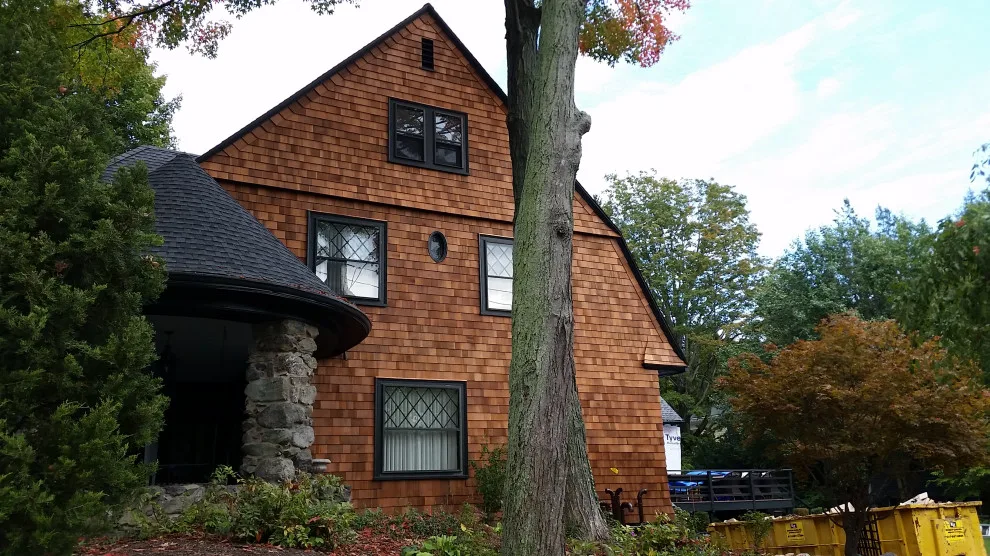 Chestnut Hill, MA Western Red Cedar Shingle Project by United Home Experts - Photo 4