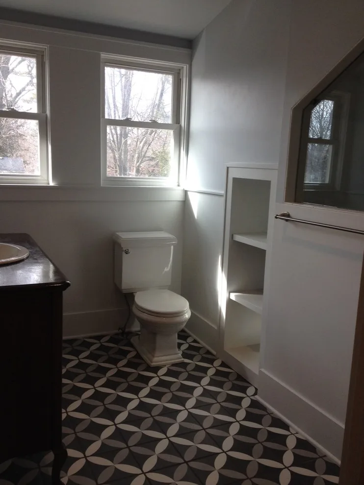 Lansing, MI Bathroom Remodel with Dormer (Before and After) by Alison Alfredson Color & Design - Photo 3