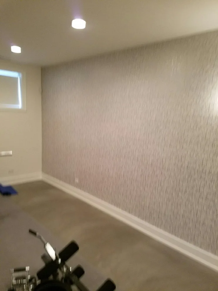 Logan Square basement feature wall wallpaper by Windy City Painters - Photo 2