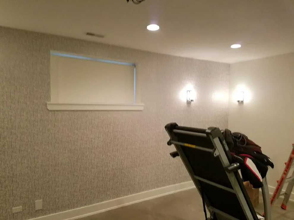 Logan Square basement feature wall wallpaper by Windy City Painters - Photo 4