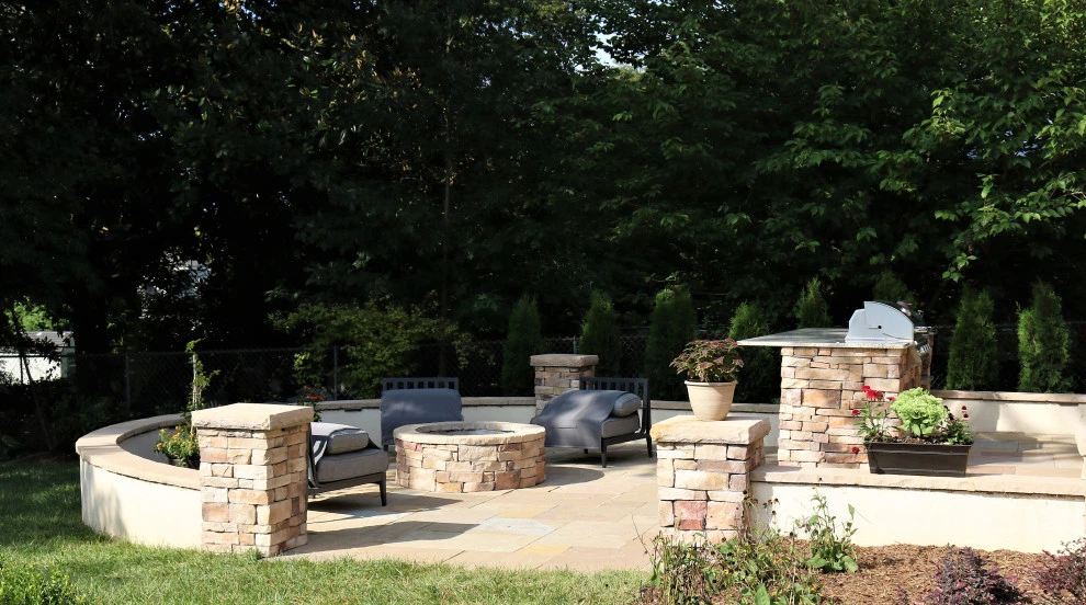 Flagstone Paver Patio and Kitchen in North Shore by Full Circle Land Design, LLC - Photo 4
