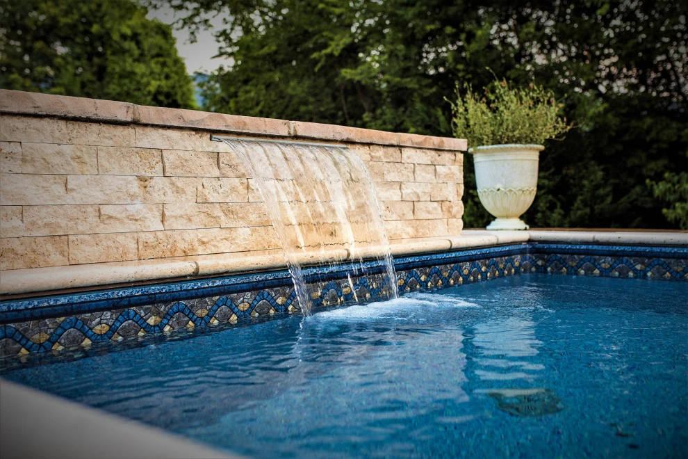 Chattanooga, Cocktail Pool and Travertine Patio by Full Circle Land Design, LLC - Photo 8