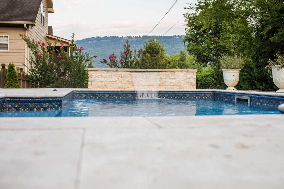 Chattanooga, Cocktail Pool and Travertine Patio by Full Circle Land Design, LLC - Photo 4