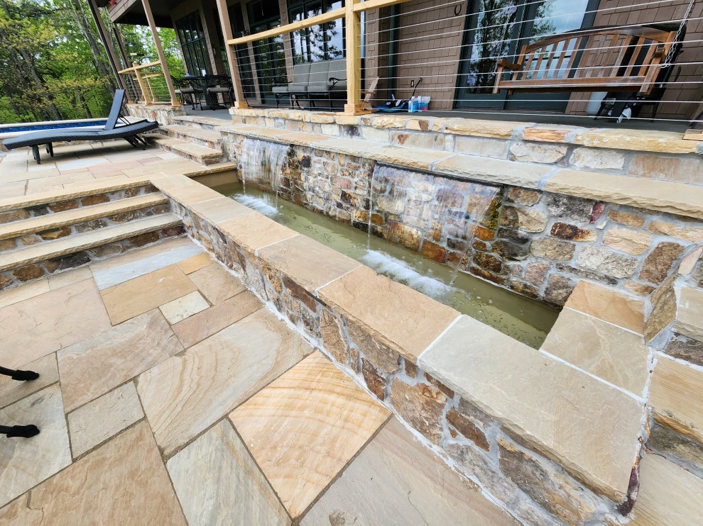 Mountain Rustic Pool and Patio in Dunlap TN by Full Circle Land Design, LLC - Photo 4