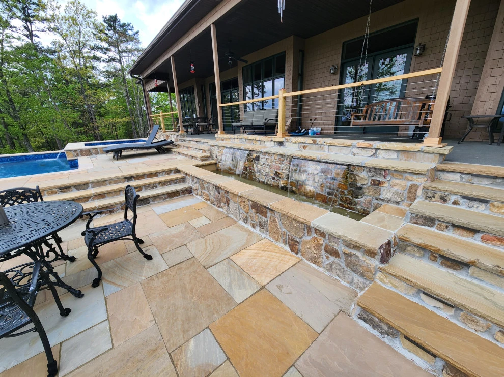 Mountain Rustic Pool and Patio in Dunlap TN by Full Circle Land Design, LLC - Photo 2