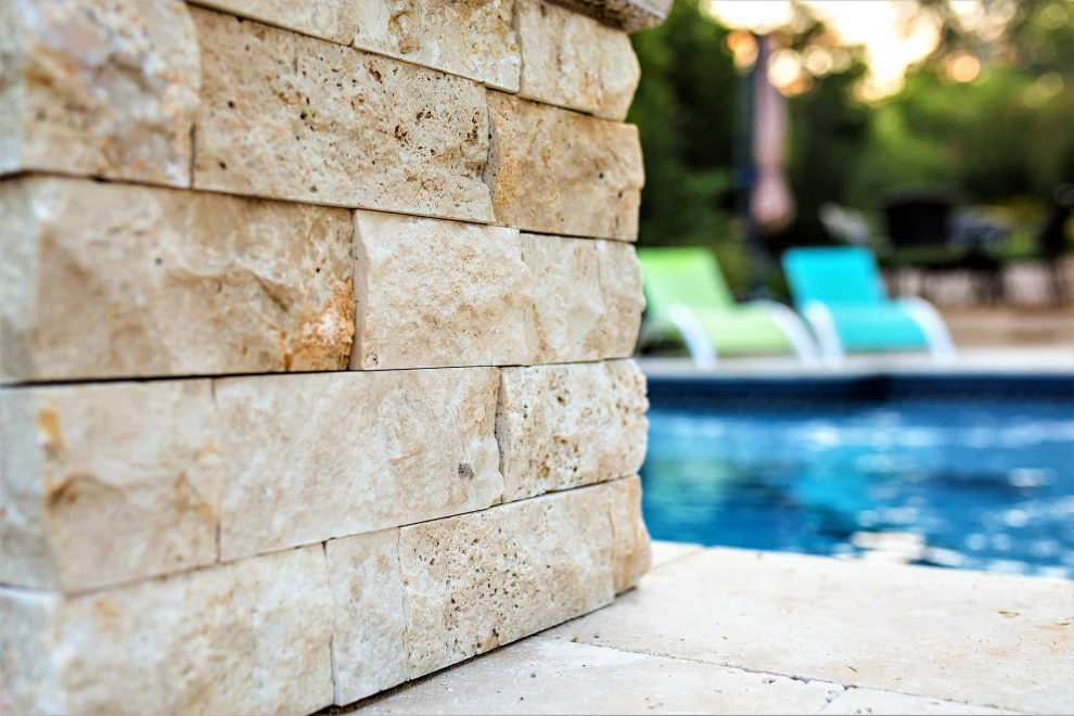 Chattanooga, Cocktail Pool and Travertine Patio by Full Circle Land Design, LLC - Photo 9
