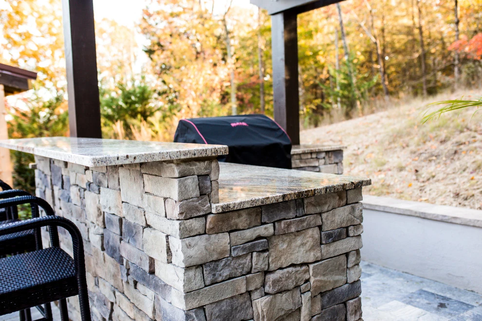Covered Pavilion, Fireplace, Kitchen - Cleveland, TN by Full Circle Land Design, LLC - Photo 5
