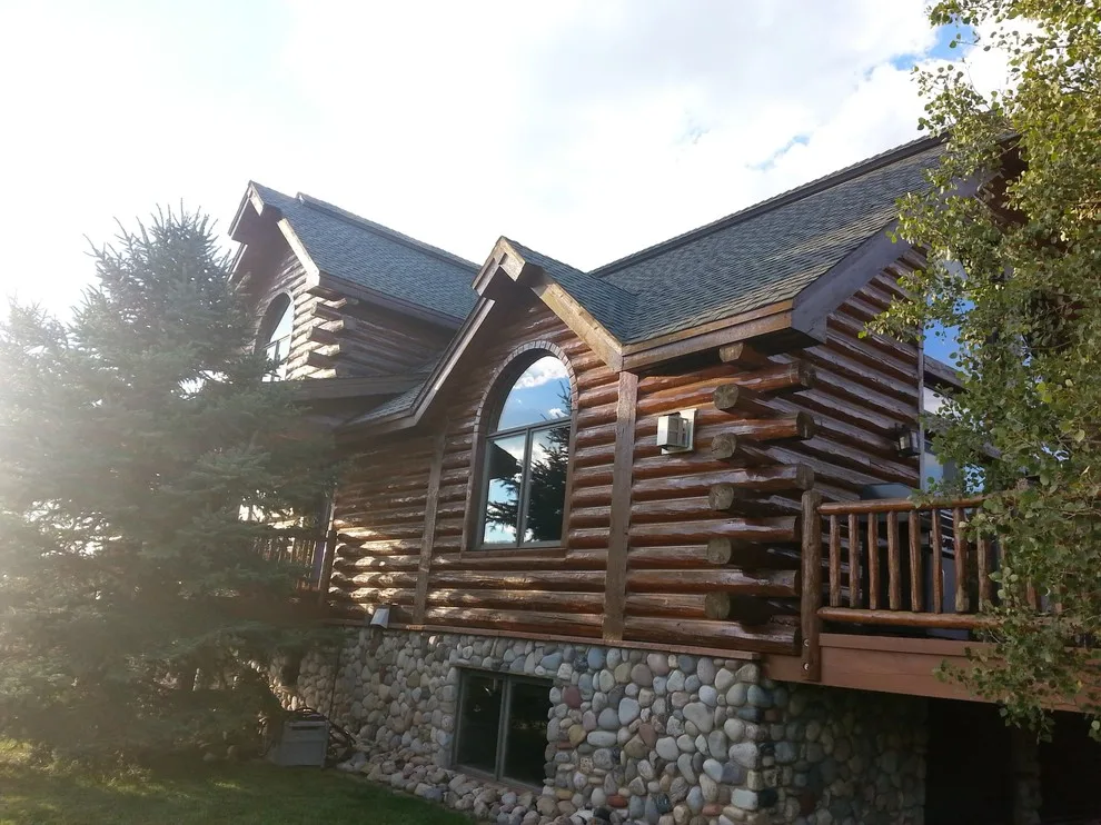 Log Cabin Facade Renovation by Flying Z Painting - Photo 6