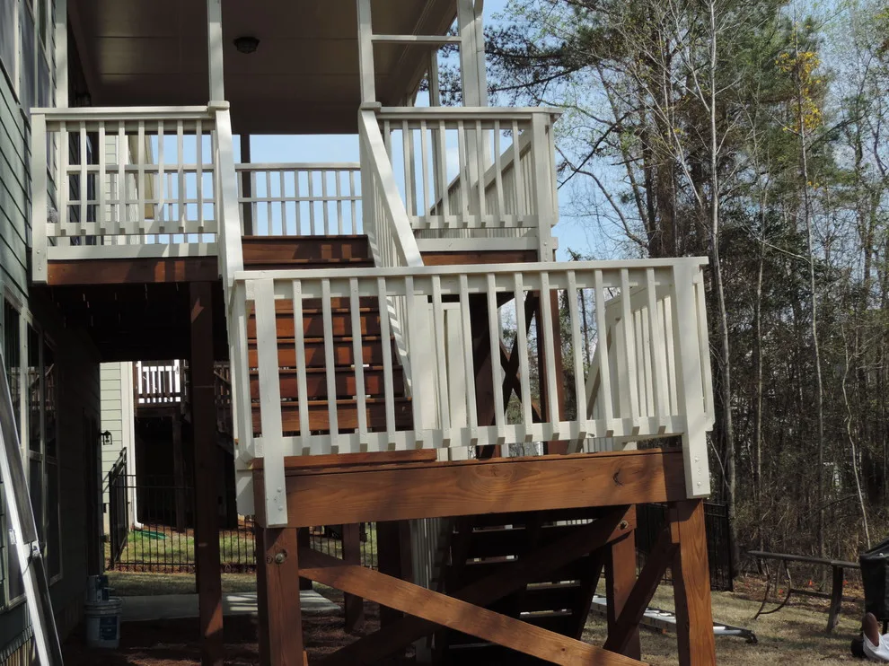 Two-Tone Porch Painting and Staining by Triangle Precision Painting - Photo 9
