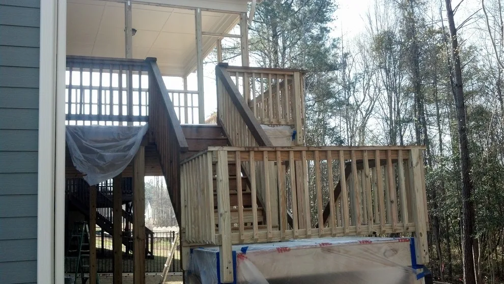 Two-Tone Porch Painting and Staining by Triangle Precision Painting - Photo 4