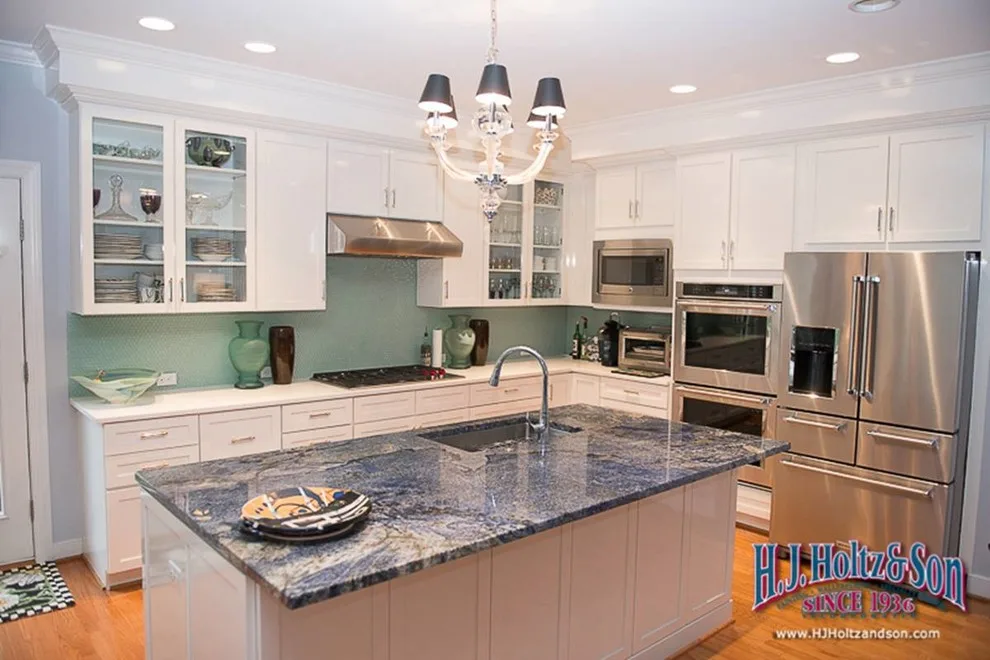 Transformed White High Gloss Kitchen Cabinets - Before and After by H.J. Holtz And Son, Inc. - Photo 8