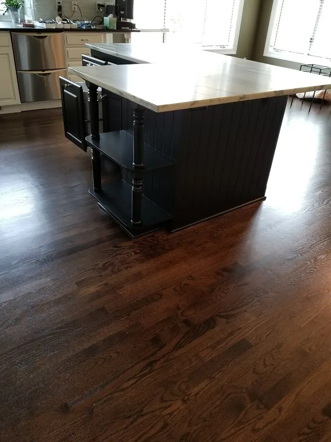 Colored kitchen island by Hometerior Finishing, LLC. - Photo 3