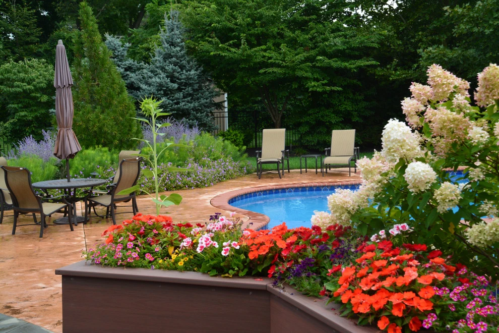 Pool with Deck and Gardens by GLDesigns - Photo 11