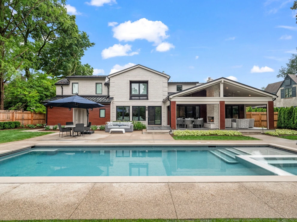 Cozy Patio with Fireplace and Pool by Great Oaks Landscape Associates Inc. - Photo 2