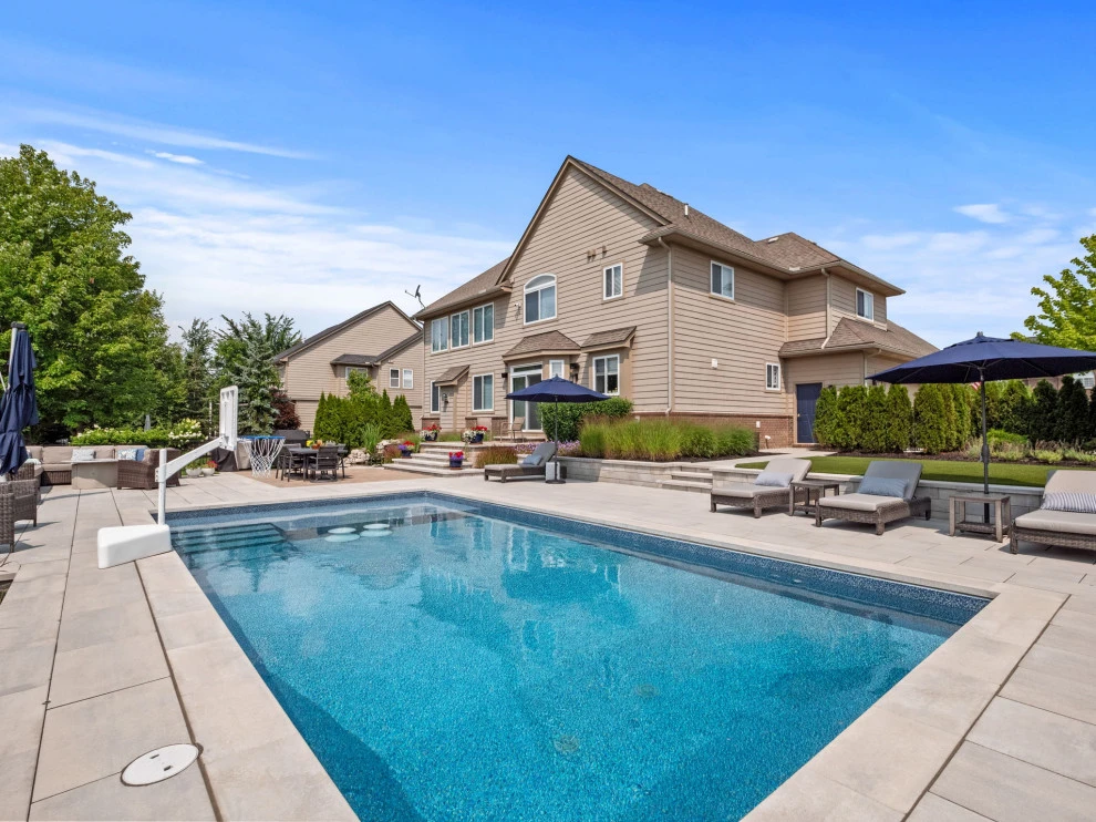 South Lyon Back Yard Pool & Patio by Great Oaks Landscape Associates Inc. - Photo 12
