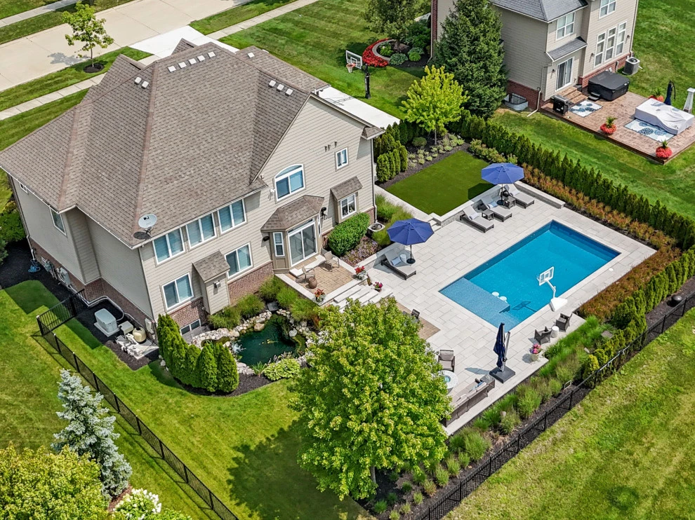 South Lyon Back Yard Pool & Patio by Great Oaks Landscape Associates Inc. - Photo 6