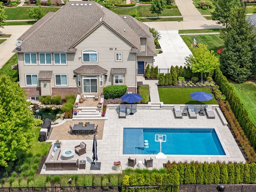 South Lyon Back Yard Pool & Patio by Great Oaks Landscape Associates Inc. - Photo 8