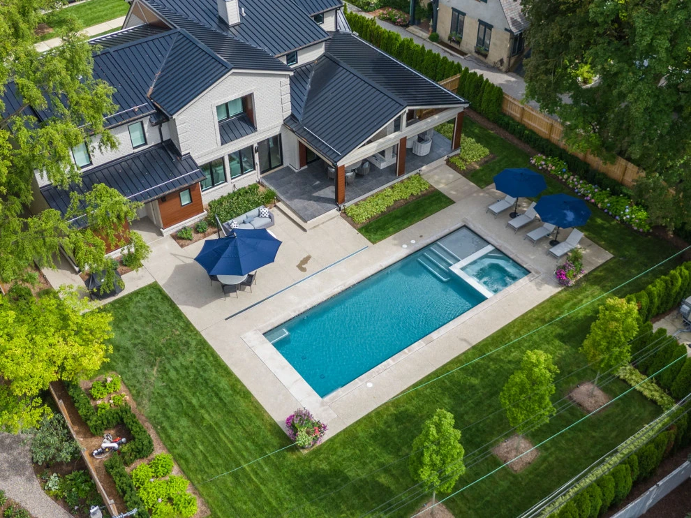Cozy Patio with Fireplace and Pool by Great Oaks Landscape Associates Inc. - Photo 19