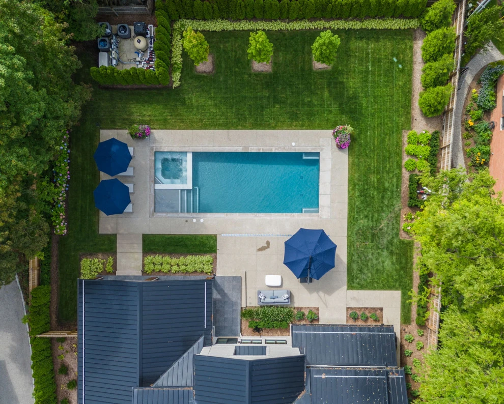 Cozy Patio with Fireplace and Pool by Great Oaks Landscape Associates Inc. - Photo 12