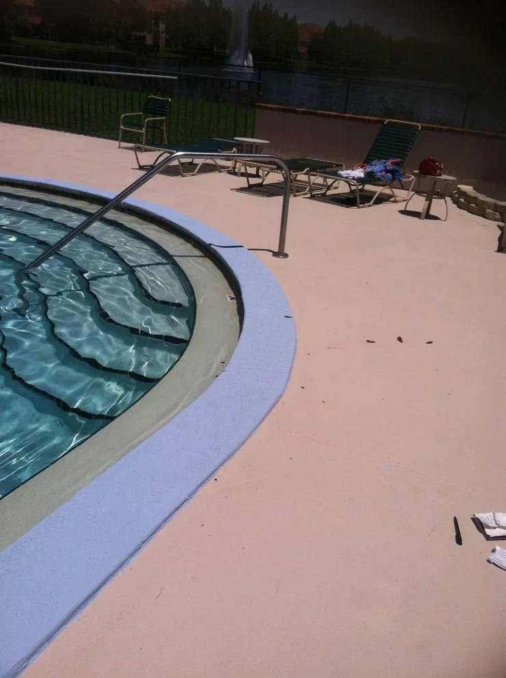 Deck painting for the pool by American Veterans Painting, LLC - Photo 2