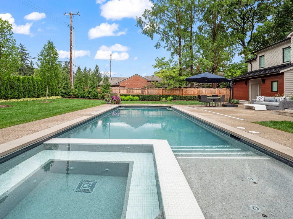Cozy Patio with Fireplace and Pool by Great Oaks Landscape Associates Inc. - Photo 13