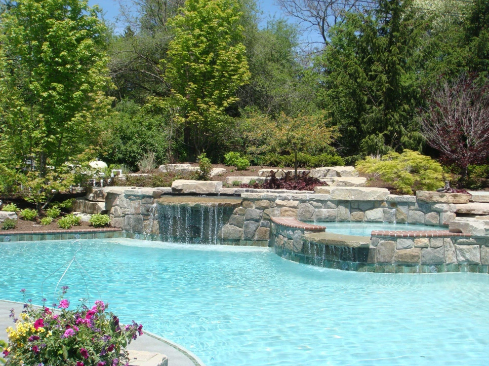 Backyard Pool Retreat by Great Oaks Landscape Associates Inc. - Photo 14