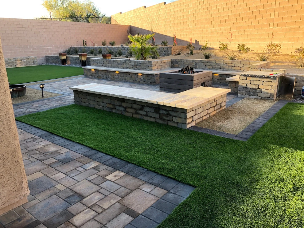 Fire Pit Seating Area by Green Guru Landscaping - Photo 2