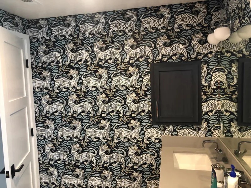 Home Bathroom Wallpaper by Precision Wallcovering And Painting - Photo 3