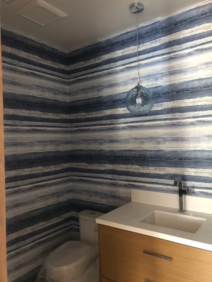 Home Bathroom Wallpaper by Precision Wallcovering And Painting - Photo 13
