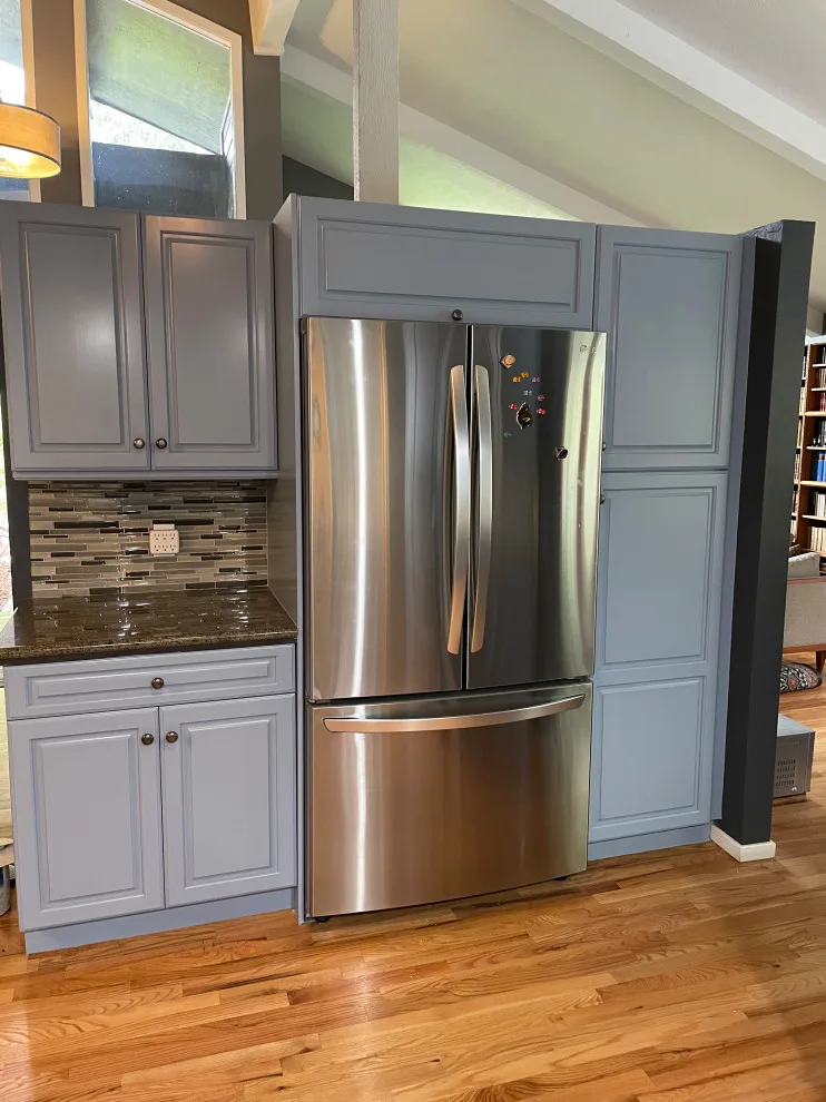 SW "Beloved Blue Jeans" Cabinet Makeover by Illuminate Cabinet Painting LLC - Photo 4