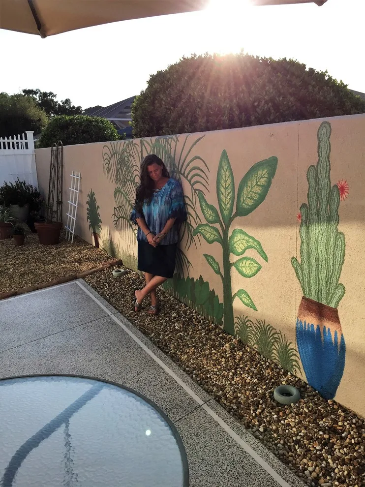 Tropical foliage mural by Gina's Artistry & Painting - Photo 3