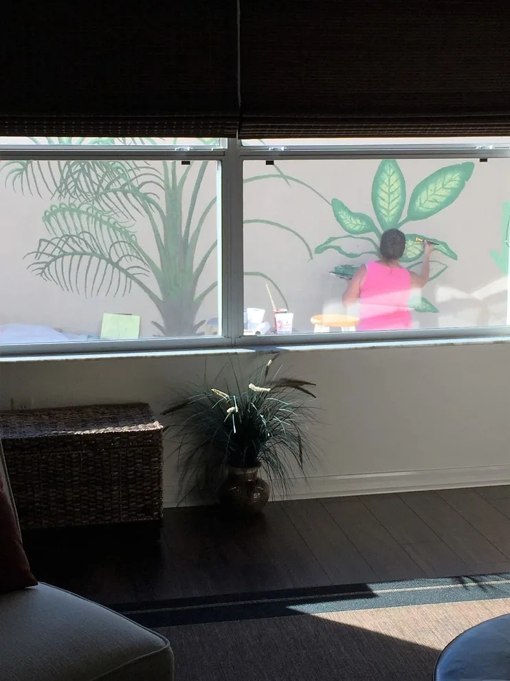 Tropical foliage mural by Gina's Artistry & Painting - Photo 6