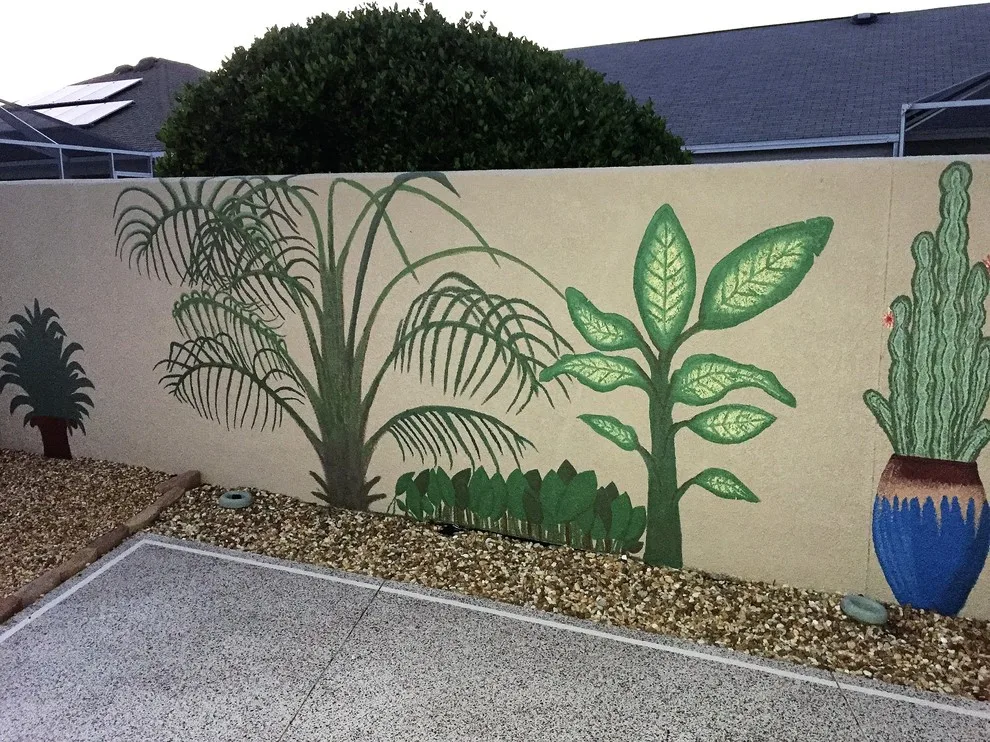 Tropical foliage mural by Gina's Artistry & Painting - Photo 8