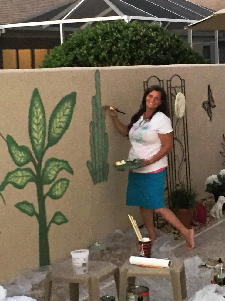 Tropical foliage mural by Gina's Artistry & Painting - Photo 4