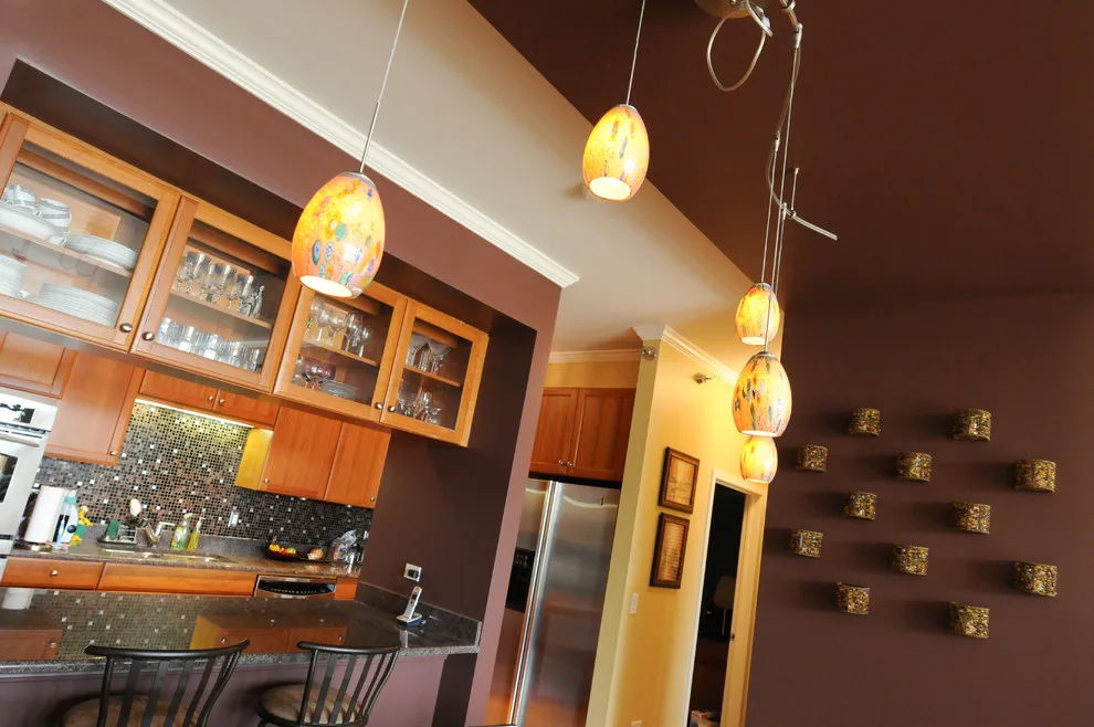 Foyer and Kitchen with Venetian Plaster by Paint The Town Red - Color Consulting - Photo 6
