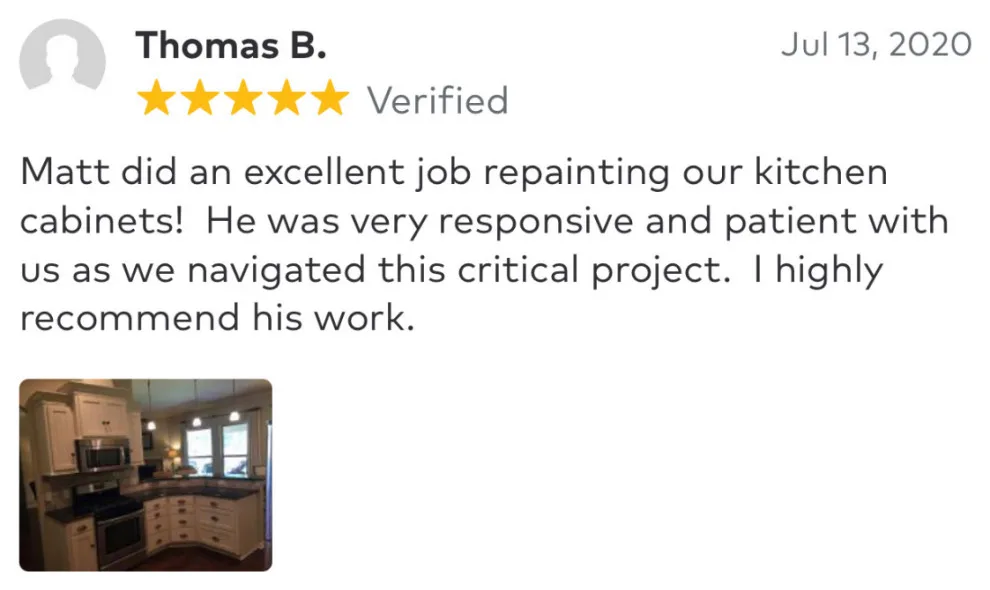 Authentic Online Feedback by Masterpiece Painting And Cabinetry LLC - Photo 6