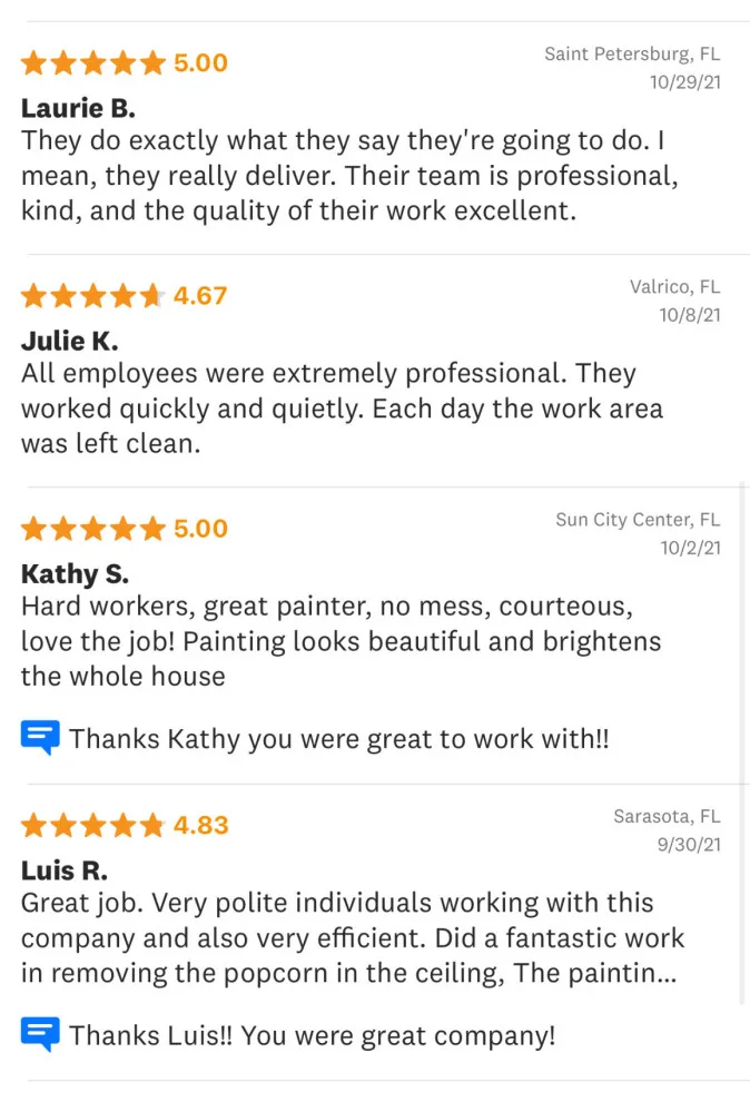 Authentic Online Feedback by Masterpiece Painting And Cabinetry LLC - Photo 3