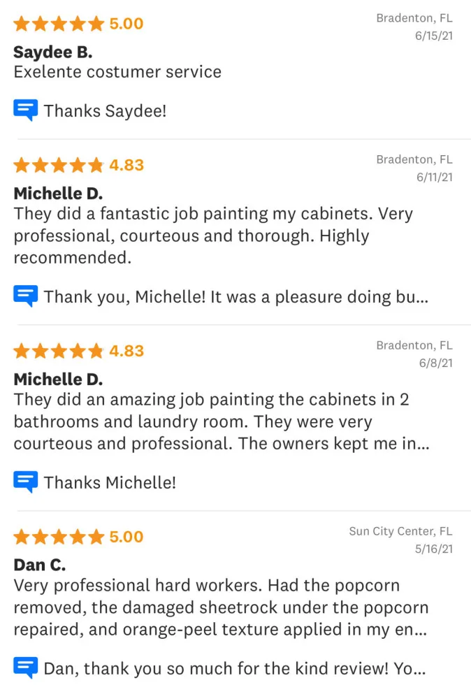 Authentic Online Feedback by Masterpiece Painting And Cabinetry LLC - Photo 16
