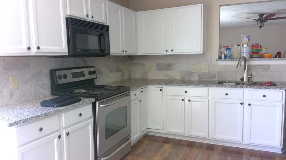Cabinet Painting in White by 360 Painting Gastonia - Rock Hill - Photo 2