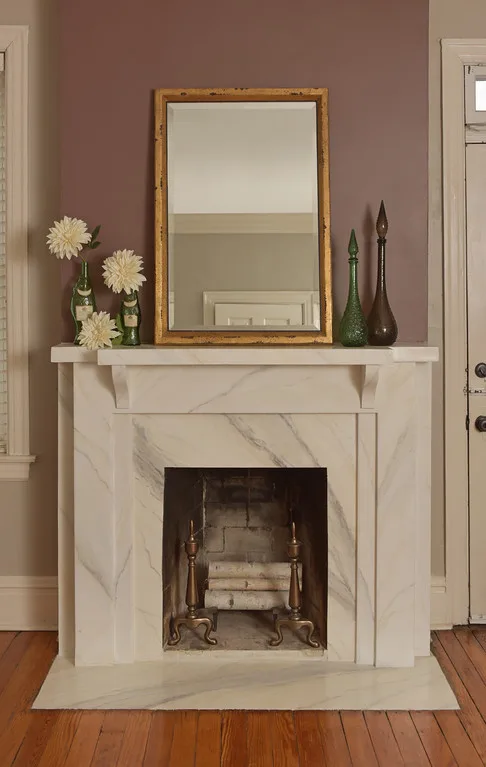 Timber to "Marble" Hearth by Color Craftsmen: Fireplace Makeovers - Photo 2